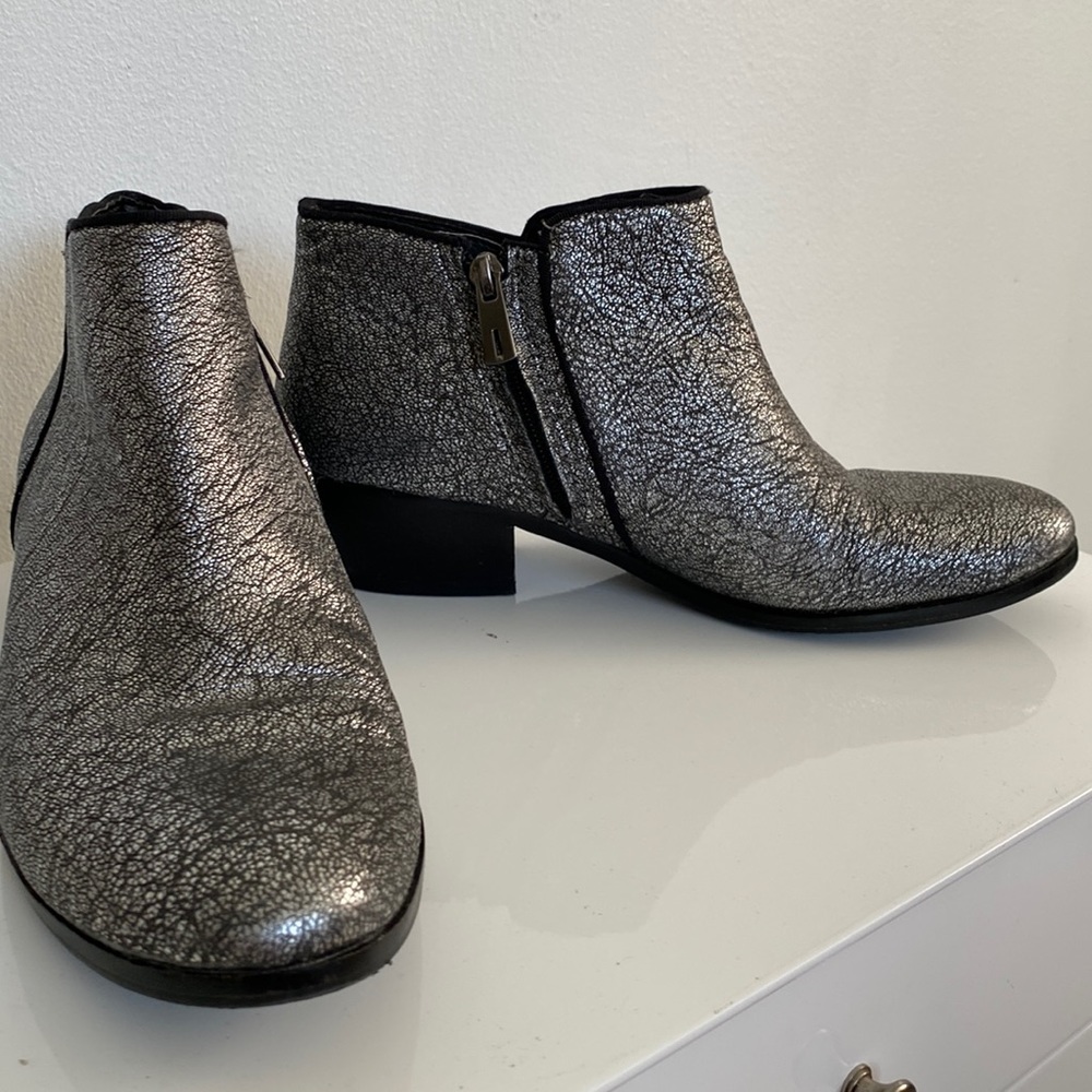 Sam Edelman Silver Petty Boots